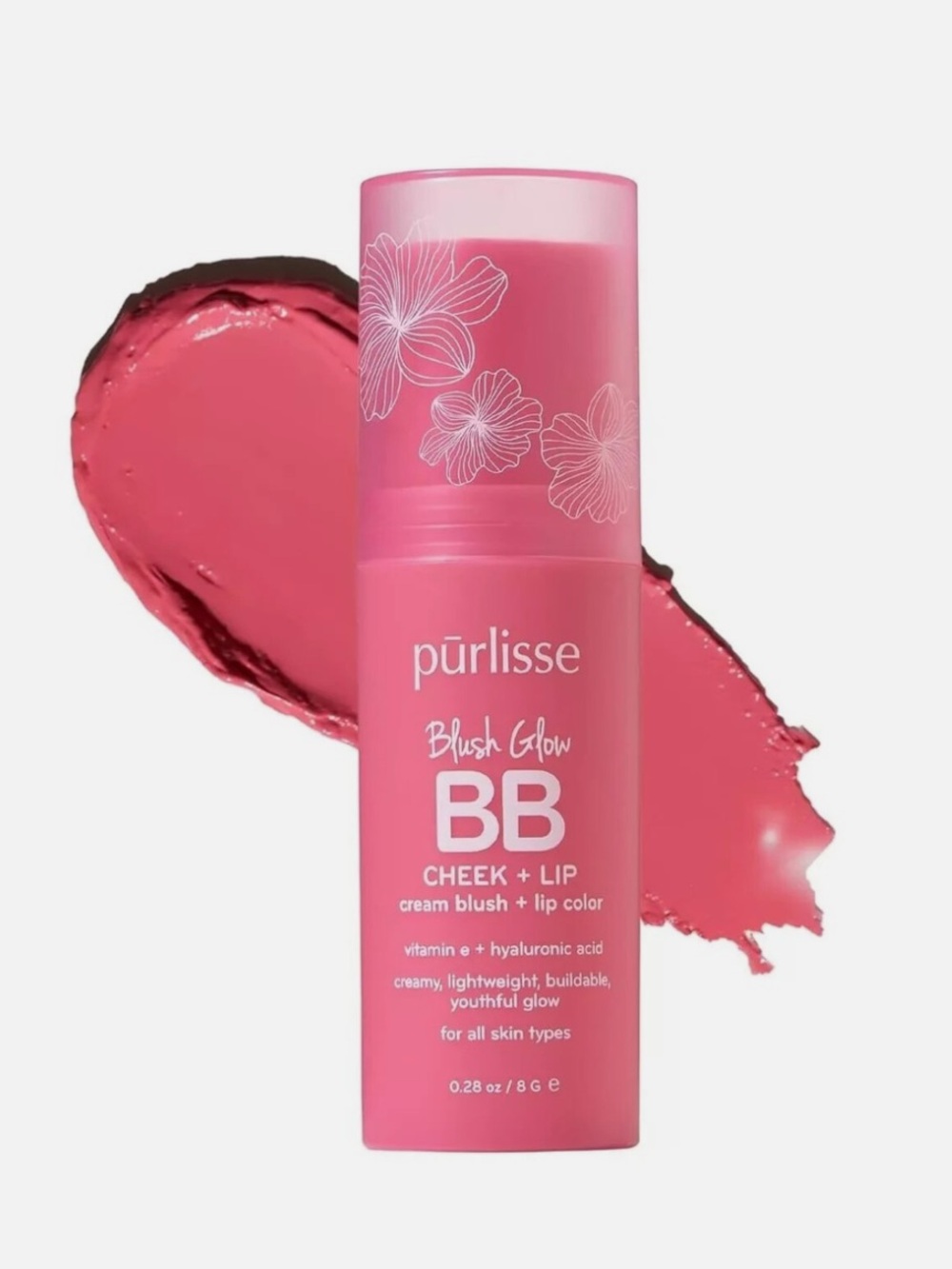 New! PURLISSE BEAUTY Blush Glow BB Cheek + Lip in Pink Crush Limited Edition